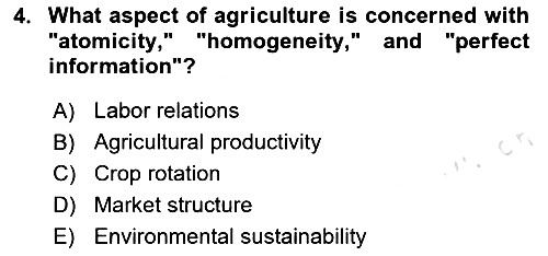 Agricultural Economics 2024-2025 Ara Sınav - 4. soru