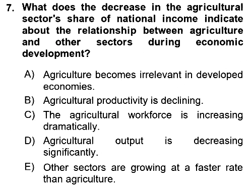 Agricultural Economics 2024-2025 Ara Sınav - 7. soru
