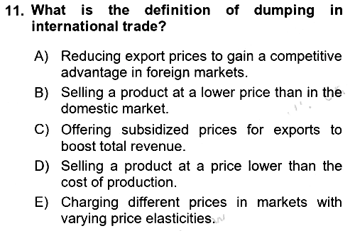 Agricultural Economics 2024-2025 Dönem Sonu Sınavı - 11. soru
