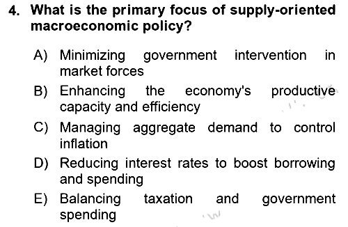 Agricultural Economics 2025-2026 Dönem Sonu Sınavı - 4. soru