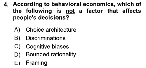 Behavioral Economics 2024-2025 Ara Sınav - 4. soru