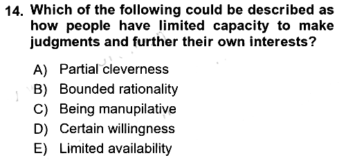 Behavioral Economics 2023-2024 Dönem Sonu Sınavı - 14. soru