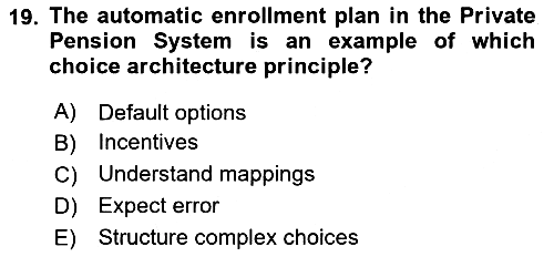 Behavioral Economics 2024-2025 Dönem Sonu Sınavı - 19. soru