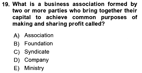 Business Law 2018-2019 Ara Sınav - 19. soru