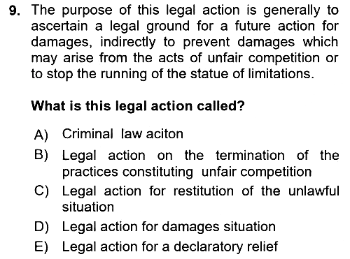 Business Law 2021-2022 Ara Sınav - 9. soru