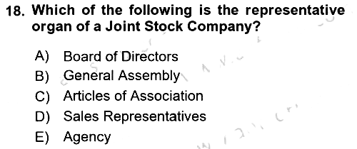 Business Law 2021-2022 Ara Sınav - 18. soru