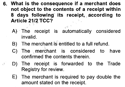 Business Law 2024-2025 Ara Sınav - 6. soru