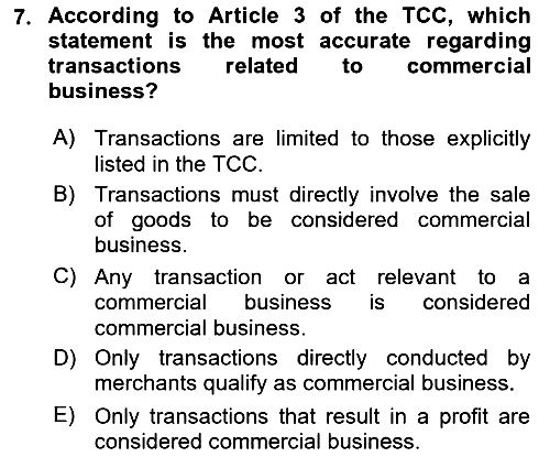 Business Law 2024-2025 Ara Sınav - 7. soru