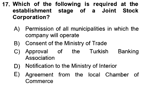 Business Law 2024-2025 Ara Sınav - 17. soru