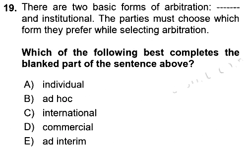 Business Law 2021-2022 Dönem Sonu Sınavı - 19. soru