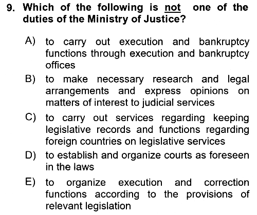 Business Law 2020-2021 Yaz Okulu Sınavı - 9. soru