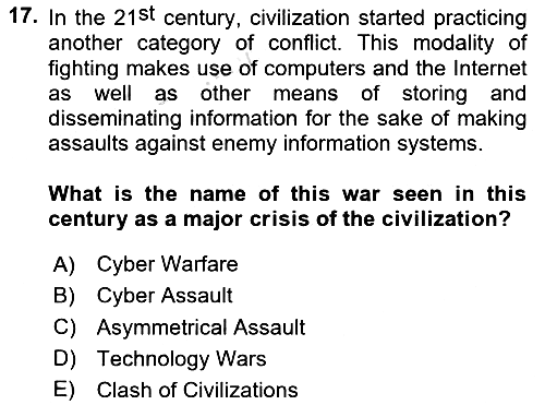 Contemporary World Civilizations 2024-2025 Dönem Sonu Sınavı - 17. soru