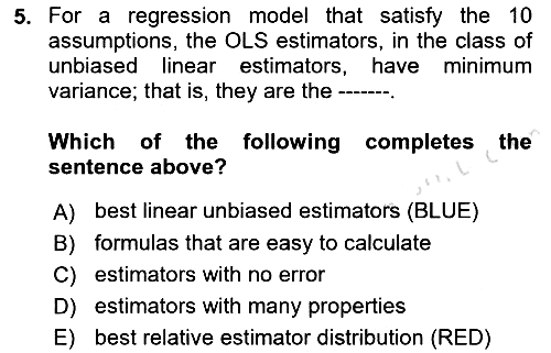 Econometrics 1 2023-2024 Ara Sınav - 5. soru