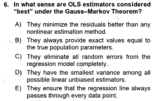 Econometrics 1 2025-2026 Ara Sınav - 6. soru