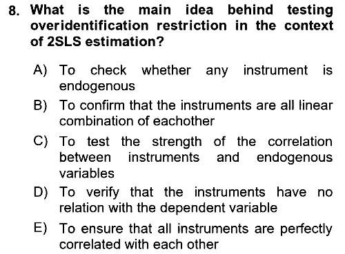 Econometrics 2 2023-2024 Ara Sınav - 8. soru