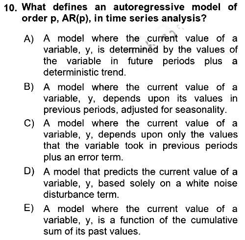 Econometrics 2 2025-2026 Ara Sınav - 10. soru