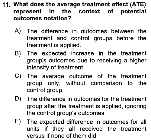 Econometrics 2 2023-2024 Dönem Sonu Sınavı - 11. soru