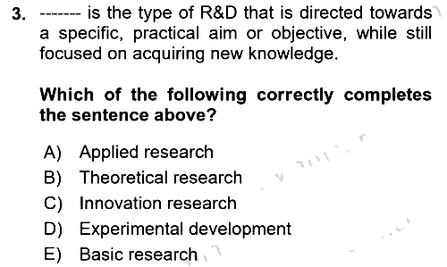 Economics Of Science Technology And İnnovation 2024-2025 Dönem Sonu Sınavı - 3. soru