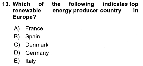 Energy Economics 2024-2025 Ara Sınav - 13. soru