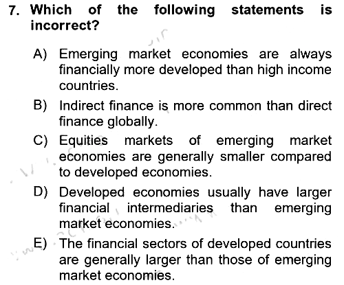 Financial Economics 2024-2025 Ara Sınav - 7. soru