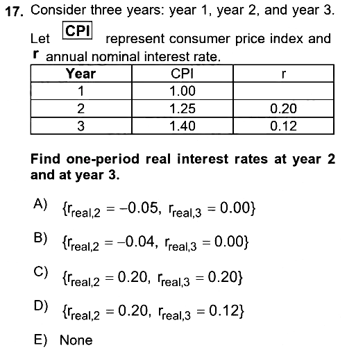 Financial Economics 2024-2025 Ara Sınav - 17. soru
