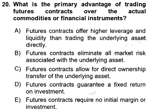 Financial Economics 2023-2024 Yaz Okulu Sınavı - 20. soru