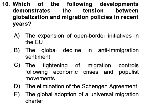Global Political Economy 2025-2026 Ara Sınav - 10. soru
