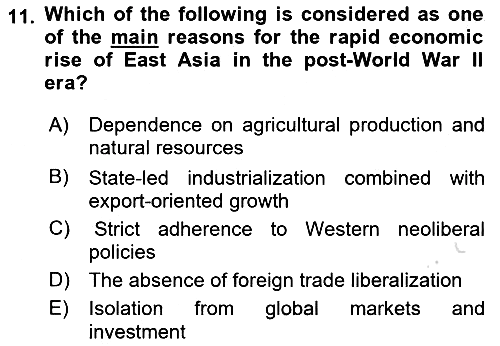 Global Political Economy 2025-2026 Ara Sınav - 11. soru