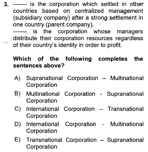 Global Political Economy 2021-2022 Dönem Sonu Sınavı - 3. soru