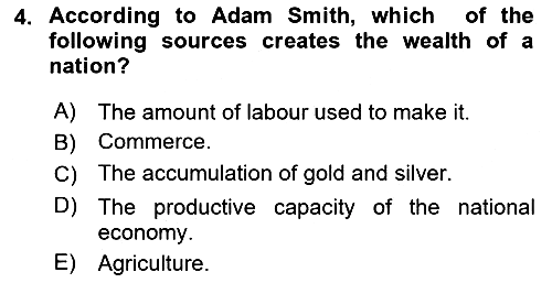Global Political Economy 2024-2025 Yaz Okulu Sınavı - 4. soru
