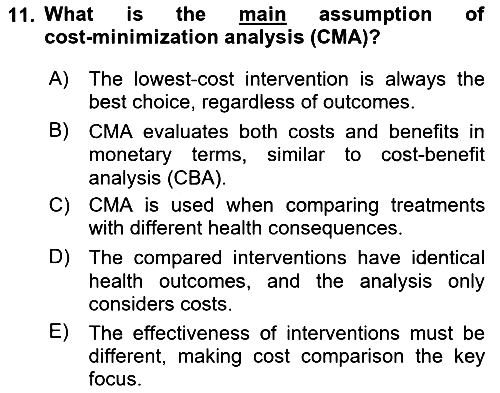 Health Economics 2024-2025 Ara Sınav - 11. soru