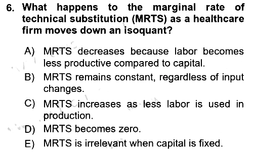 Health Economics 2025-2026 Ara Sınav - 6. soru