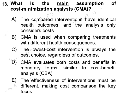 Health Economics 2025-2026 Ara Sınav - 13. soru