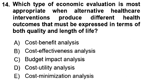 Health Economics 2025-2026 Ara Sınav - 14. soru