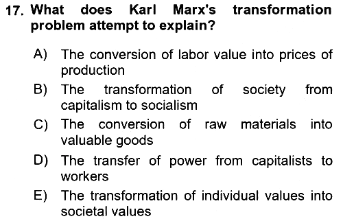 History Of Economic Thought 2023-2024 Ara Sınav - 17. soru