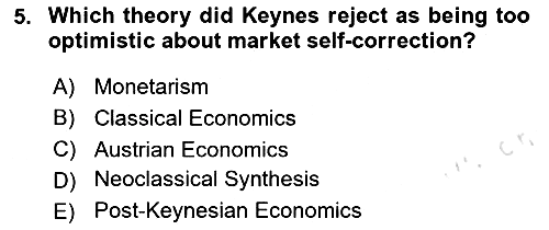 History Of Economic Thought 2025-2026 Dönem Sonu Sınavı - 5. soru