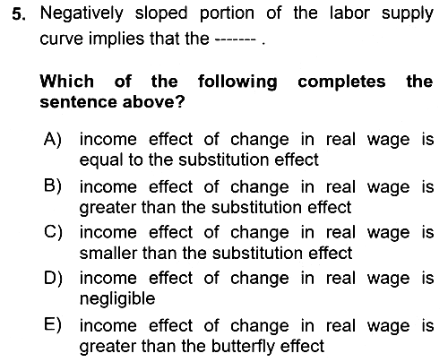 Introduction to Economics 1 2018-2019 Ara Sınav - 5. soru