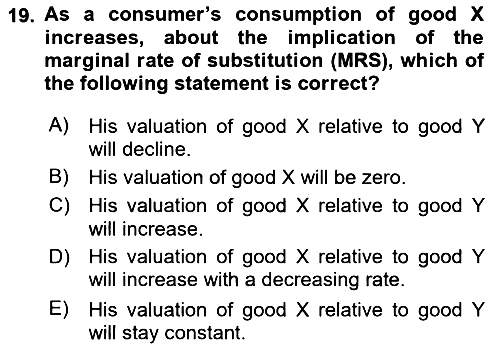 Introduction to Economics 1 2023-2024 Ara Sınav - 19. soru