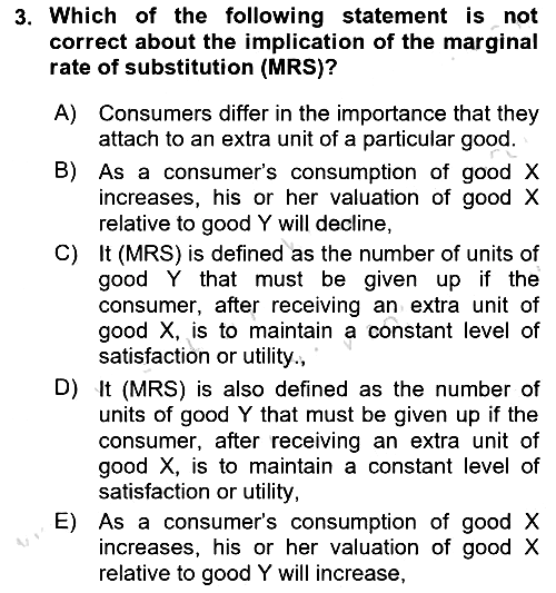 Introduction to Economics 1 2024-2025 Ara Sınav - 3. soru