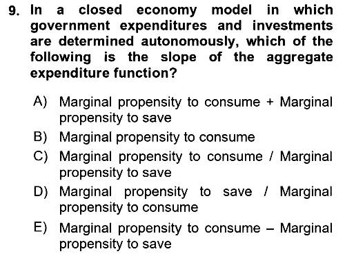 Introduction to Economics 2 2018-2019 Ara Sınav - 9. soru