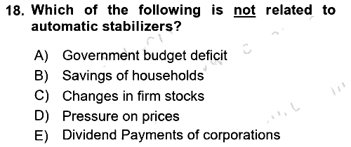 Introduction to Economics 2 2023-2024 Ara Sınav - 18. soru