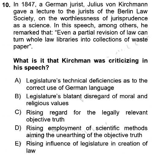 Introduction to Law 2017-2018 Ara Sınav - 10. soru