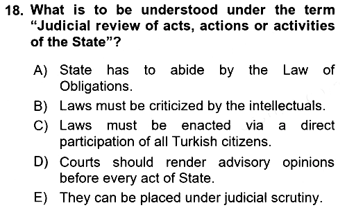 Introduction to Law 2018-2019 Ara Sınav - 18. soru