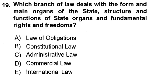 Introduction to Law 2018-2019 Ara Sınav - 19. soru
