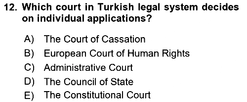 Introduction to Law 2021-2022 Ara Sınav - 12. soru