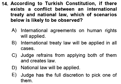 Introduction to Law 2024-2025 Ara Sınav - 14. soru