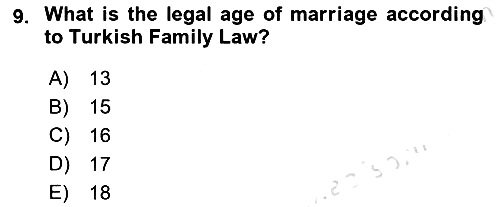 Introduction to Law 2019-2020 Dönem Sonu Sınavı - 9. soru