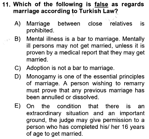 Introduction to Law 2023-2024 Dönem Sonu Sınavı - 11. soru
