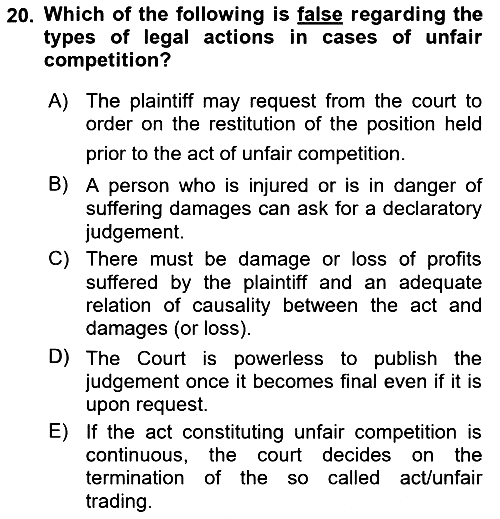 Introduction to Law 2025-2026 Dönem Sonu Sınavı - 20. soru