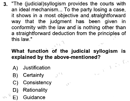 Introduction to Law 2021-2022 Yaz Okulu Sınavı - 3. soru